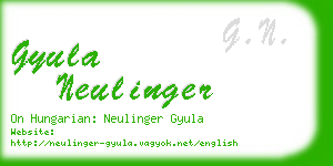 gyula neulinger business card